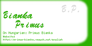 bianka primus business card